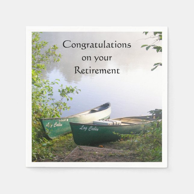On Your Retirement Canoes on the River Napkins (Front)
