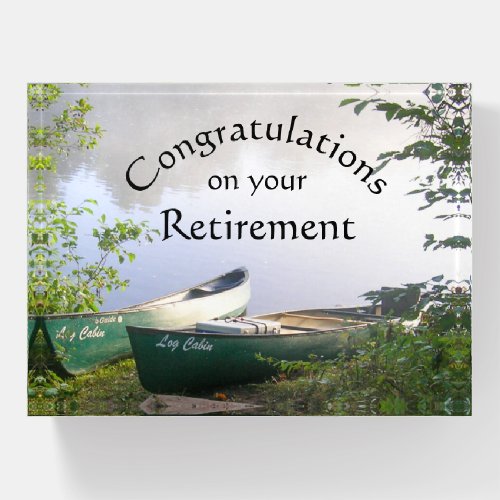 On Your Retirement Canoes on the River Paperweight