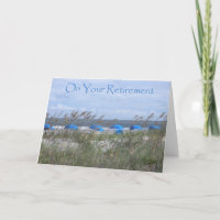 On Your Retirement Doctor - Beach and Umbrellas Card