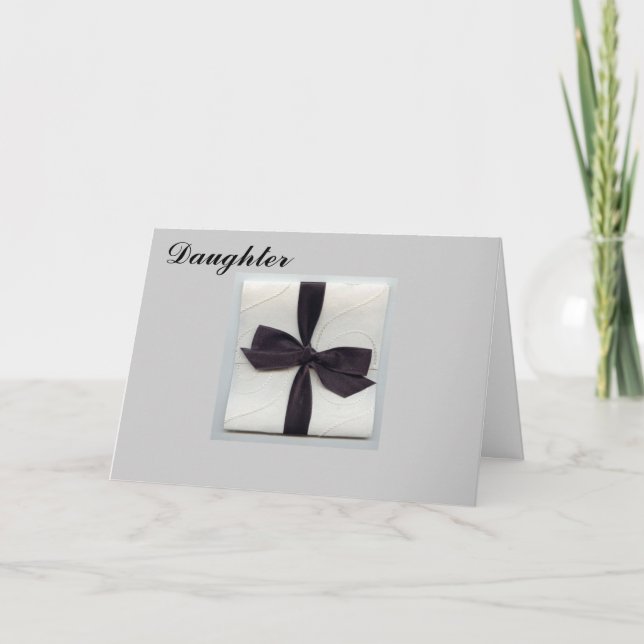 ON YOUR WEDDING DAY "DAUGHTER" CARD (Front)