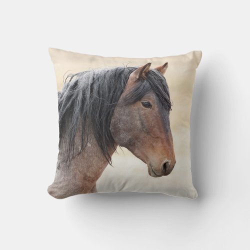 Onaqui Wild Horses Throw Pillow