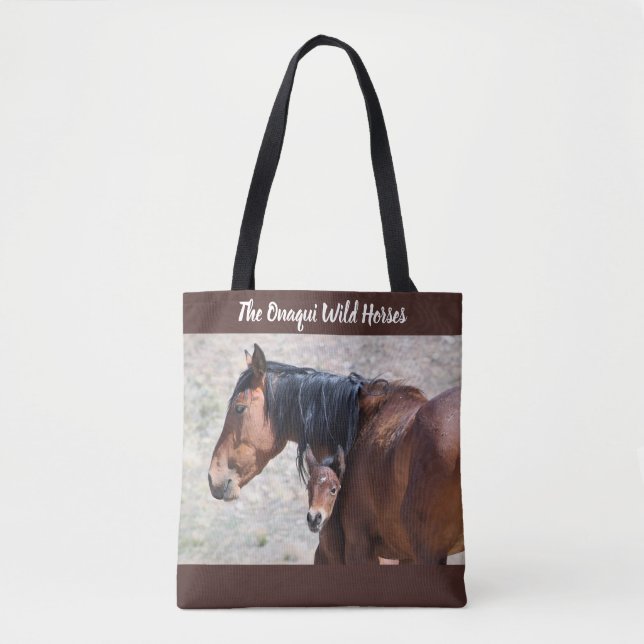 Onaqui Wild Horses Tote Bag (Front)