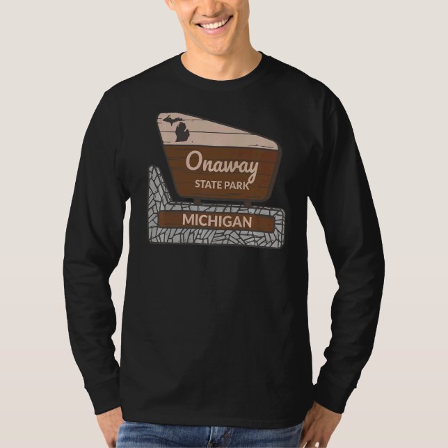 Onaway State Park Michigan MI Welcome Sign Vacatio T-Shirt (Front)