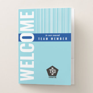 Onboarding custom color new employee welcome pocket folder