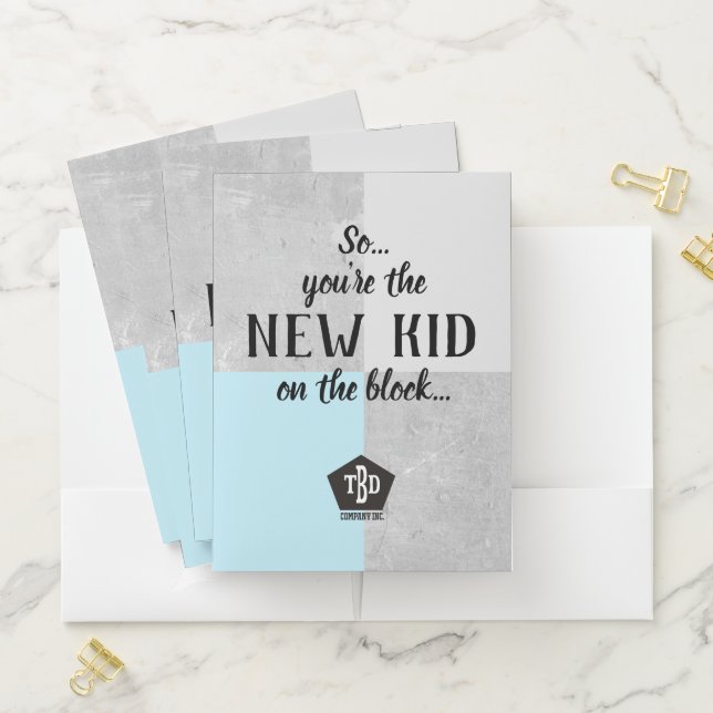 Onboarding new kid on the block employee welcome pocket folder (In Situ)