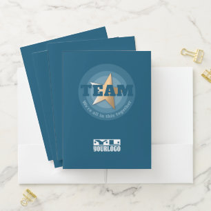 Onboarding newbie employee teamwork personalized pocket folder