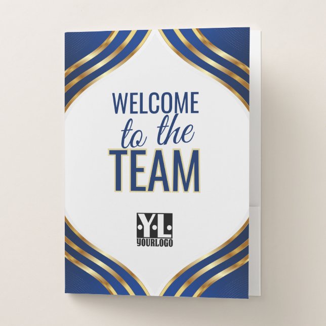 Onboarding orientation newbie new employee welcome pocket folder (Front)