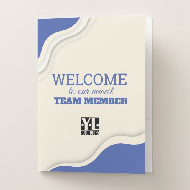 Onboarding orientation newbie new employee welcome pocket folder (Front)