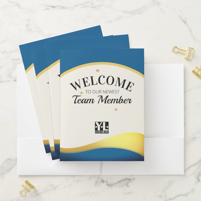 Onboarding orientation newbie new employee welcome pocket folder (In Situ)