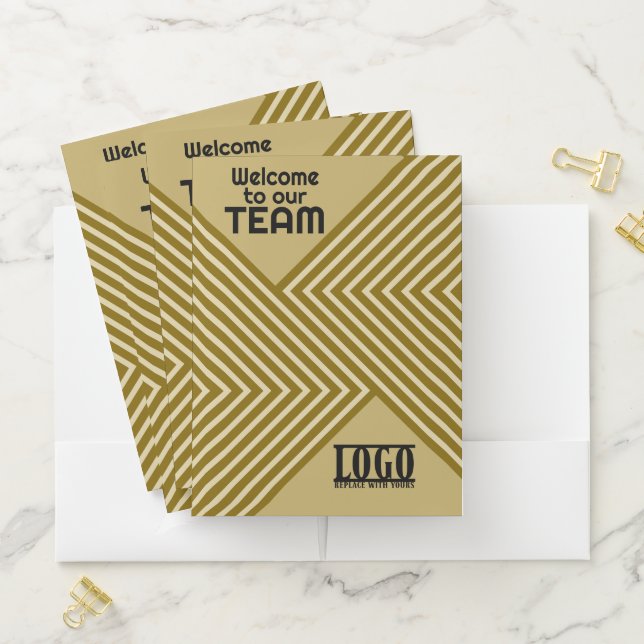 Onboarding orientation newbie new employee welcome pocket folder (In Situ)