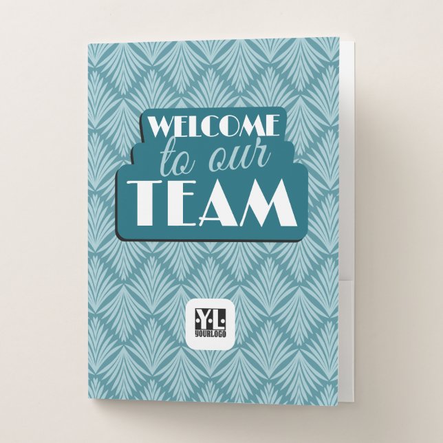 Onboarding orientation newbie new employee welcome pocket folder (Front)