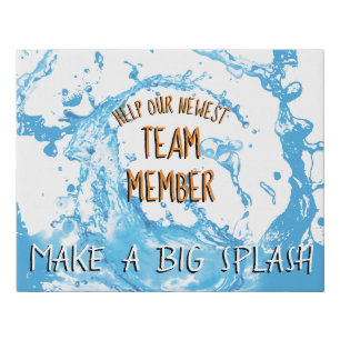 Onboarding splash new employee welcome poster faux canvas print
