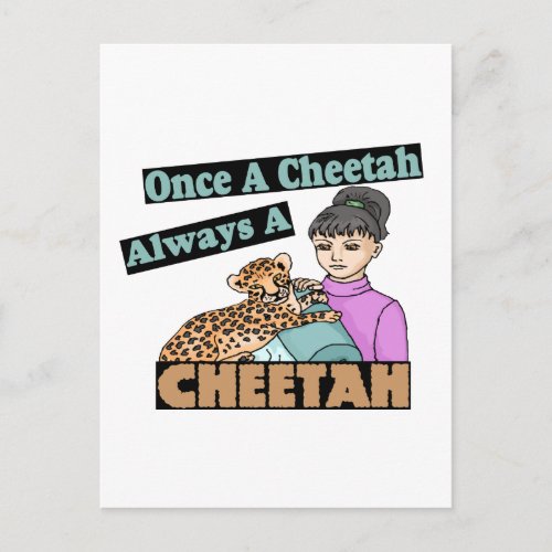 Once A Cheetah Postcard