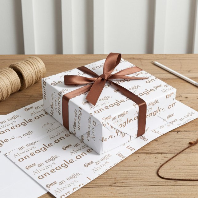 Once an Eagle, Always an Eagle. Brown and White Wrapping Paper Sheets (Creator Uploaded)