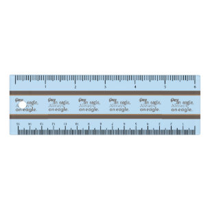 Once an Eagle, Always an Eagle. Brown Pastel Blue Ruler