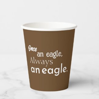 Once an Eagle, Always an Eagle. White on Brown