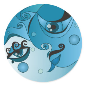 Once in a Blue Moon Classic Round Sticker