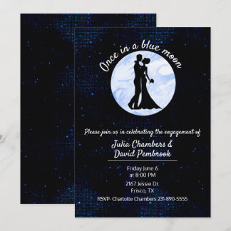 Once in a Blue Moon Engagement Party Invitation