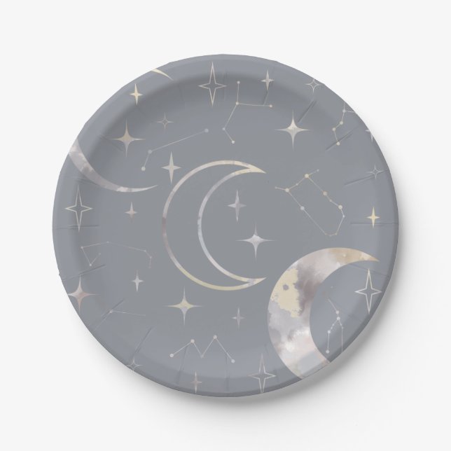 Once in a Blue Moon Paper Plates (Front)