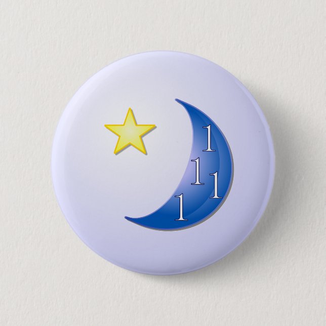 Once in a Blue Moon Pinback Button (Front)