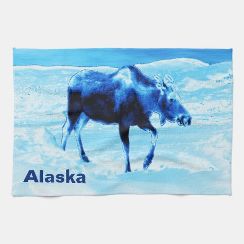 Once In A Blue Moose Towel