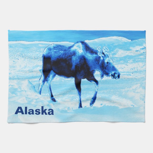 Once In A Blue Moose Towel (Horizontal)