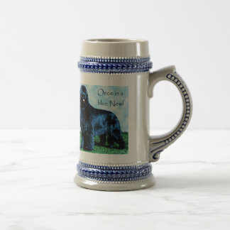 Once in a blue Newf beer stein