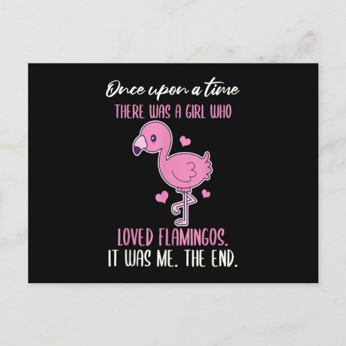 Once There Was A Girl Who Loved Flamingos Postcard