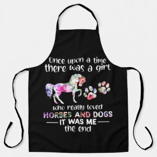 Once Up On The Time There Was Girl Who Loved Horse Apron