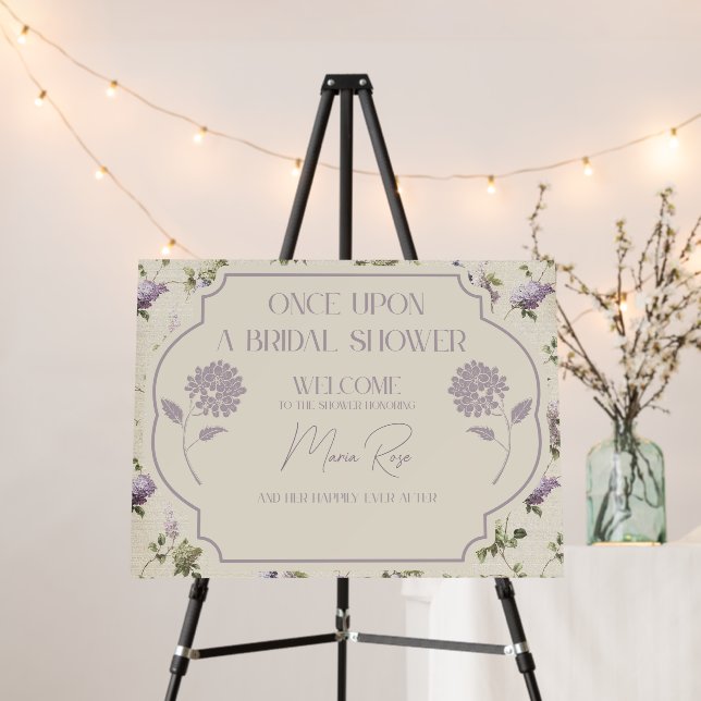 Once Upon A Bridal Shower Welcome Sign (In Situ (Stand))
