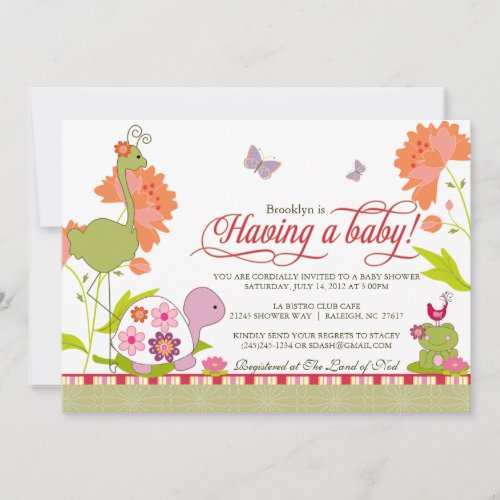 Once Upon a Pond Baby Shower Invitation