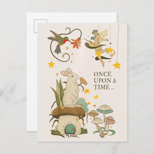 Once Upon a Time: A Fairy Tale  Kids Invitation Postcard (Front/Back)