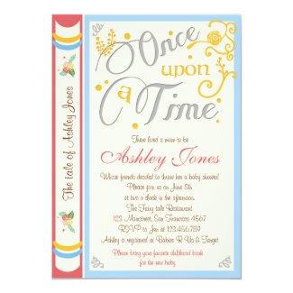 Once Upon A Time Baby Shower Invitation Fairy Tale
