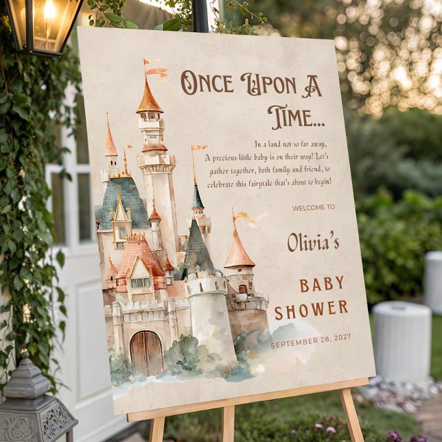 Once Upon A Time Baby Shower Welcome Sign Template (Creator Uploaded)