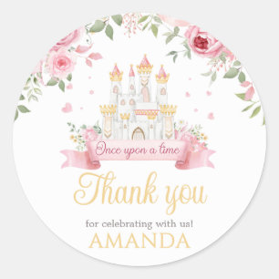 Once Upon a Time Birthday Party Classic Round Sticker