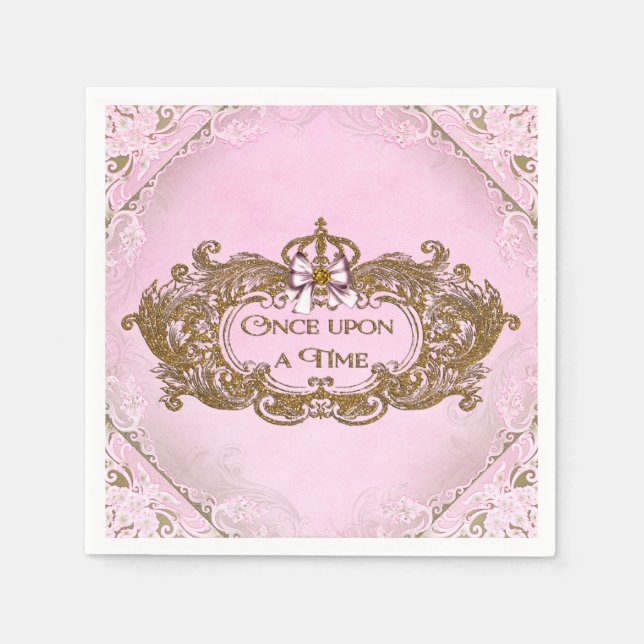 Once Upon a Time Birthday Party Paper Napkins (Front)