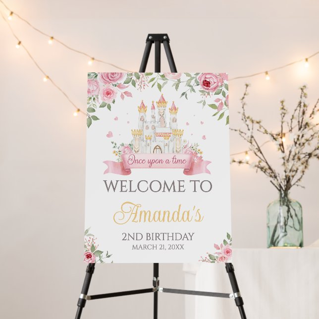 Once Upon a Time Birthday Party Welcome Sign (In Situ (Stand))