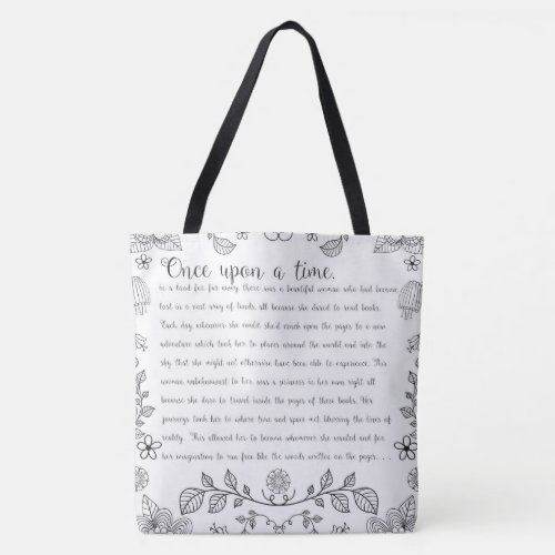 Once Upon A Time Book Story Tote Bag