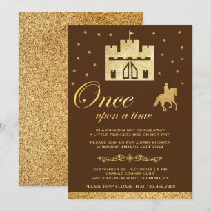 Once Upon a Time Castle Storybook Baby Shower Invitation