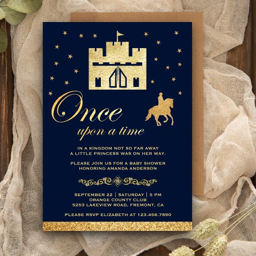 Once Upon a Time Castle Storybook Baby Shower Invitation
