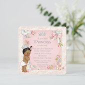 Once Upon a Time Ethnic Princess Baby Shower Invitation (Standing Front)