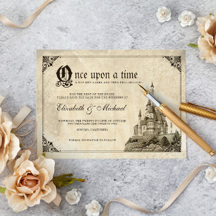 Once Upon a Time Fairy Tale Castle Save the Date