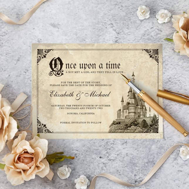 Once Upon a Time Fairy Tale Castle Save the Date (Creator Uploaded)