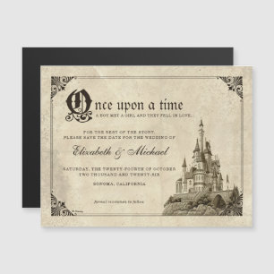 Once Upon a Time   Fairy Tale Castle Save the Date Magnetic Invitation