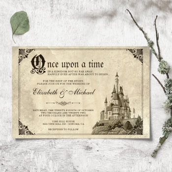 Once Upon A Time Fairy Tale Castle Wedding Invite by DisneyPrincess at Zazzle
