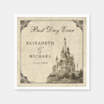Once Upon a Time Fairy Tale Castle Wedding Napkins