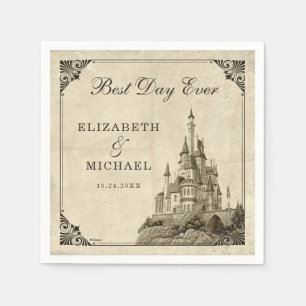 Once Upon a Time Fairy Tale Castle Wedding Napkins
