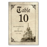 Once Upon a Time Fairy Tale Castle Wedding Table Number