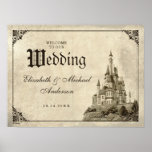 Once Upon a Time Fairy Tale Castle Wedding Welcome Poster