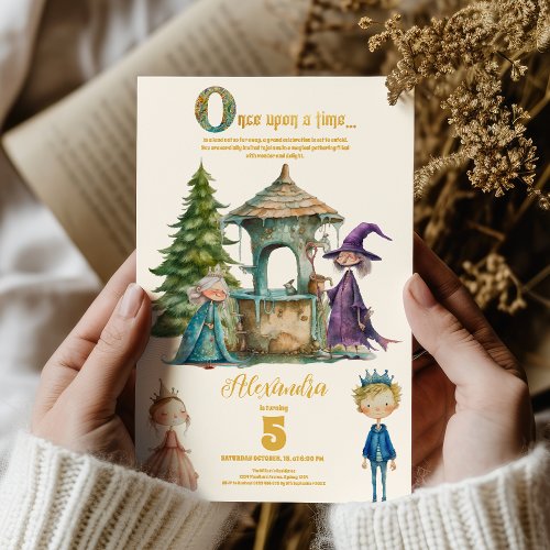 Once Upon a Time Fairytale Birthday Invitation